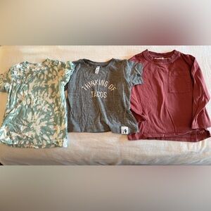 Boys BUNDLE of 3: H&M tee, ‘Thinking of Tacos' Tee & Zara long sleeve, 18-24 mo.